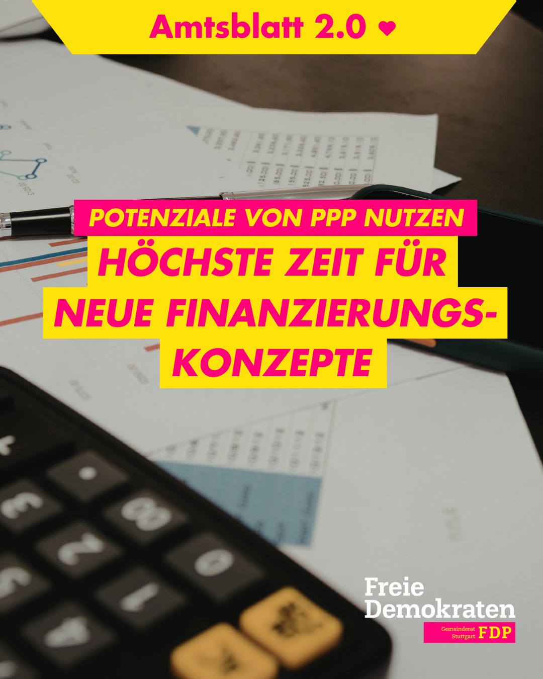 Höchste Zeit für neue Finanzierungskonzepte💡
Stuttgarts Etat lässt keine Wünsche mehr offen – Daseinsvorsorge hat Vorrang, Großprojekte müssen priorisiert werden. Deshalb haben wir uns zuletzt sogar gegen den Bau des Hauses für Film und Medien (SMIC) ausgesprochen, obwohl wir das Konzept grundsätzlich unterstützen. Es braucht einen anderen Weg.
Was wir vorschlagen:
🤝 PPP statt leere Kassen: Öffentlich-Private-Partnerschaften haben enormes Potenzial – bei Planungs-, Unterhaltungs- und Betriebskosten kann die Stadt erheblich sparen.
🏛️ Vier Projekte im Fokus: Interimoper, Schleyer-Halle, SMIC und Villa Berg – für all diese Leuchtturmprojekte prüfen wir konkrete PPP-Möglichkeiten.
📐 Kein Prinzip gegen Kultur: Wir opfern keine Investitionen in Kultur- und Wirtschaftsinfrastruktur – wir wollen sie klüger finanzieren.
In den kommenden Wochen konkretisieren wir unsere Ideen.
👉 Welches Projekt sollte eurer Meinung nach zuerst auf den Prüfstand?
#Stuttgart #PPP #Stadtfinanzen #FDPStuttgart