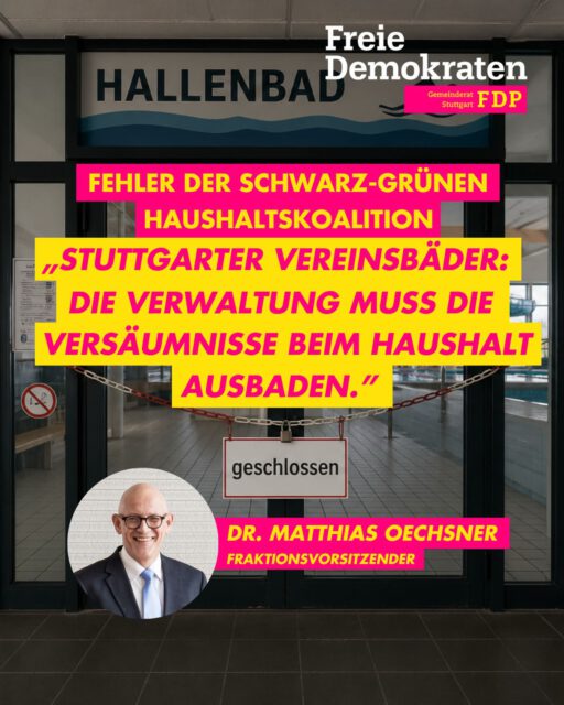 🛟 Stuttgarter Vereinsbäder – Jetzt muss die Verwaltung die Fehler der Grün-Schwarzen Haushaltskoalition ausbaden🙇🏻
Schon nach 4 Monaten zeigen sich die Auswirkungen der falschen Prioritätensetzung beim Doppelhaushalt, den wir wegen der Gewerbesteuererhöhung abgelehnt haben. Nicht nur aus liberaler Grundüberzeugung, dass Steuererhöhungen in Krisenzeiten die Leistungsträger noch weiter schwächen und damit für eine Abwärtsspirale sorgen können. Wir sind auch enttäuscht von der mangelnden Bereitschaft zu harten Sparmaßnahmen bei dem, was über grundlegende Versorgung – wie zum Beispiel Schwimmbäder – hinausgeht. Vorschläge von uns gab es dazu genug📝
🚃 Daseinsvorsorge vor “Nice-to-Have” – Nach dieser Devise wäre ausreichend Sparpotenzial gewesen, um den Haushalt ohne Steuererhöhungen zu stabilisieren.
💸 Stattdessen: die Haushaltskoalition wollte unbedingt ihre teuren Projekte durchdrücken. Stuttgart-Sign, SMIC, massive Fördermittel für grünen Solar- und Heizungsbau, die nur Mitnahmeeffekte für Gutverdiener bedeuten – all das und mehr muss jetzt wegen der prekären Haushaltslage durch Mehreinnahmen finanziert werden.
🏫 Was stattdessen auf der Strecke bleibt: Bildung und Infrastruktur – die falsche Priorisierung.
🤝🏻 Öffentlich-Private-Partnerschaften (PPPs) sind aus unserer Sicht die Lösung – privates Kapital entlastet den öffentlichen Haushalt.
Was meint ihr, wurde beim Haushalt der Fokus nicht aufs Wesentliche gelegt? Schreibt es uns in die Kommentare⬇️
#stuttgart #fdp #gemeinderat #haushalt #ppp schwimmbad bildung infrastruktur