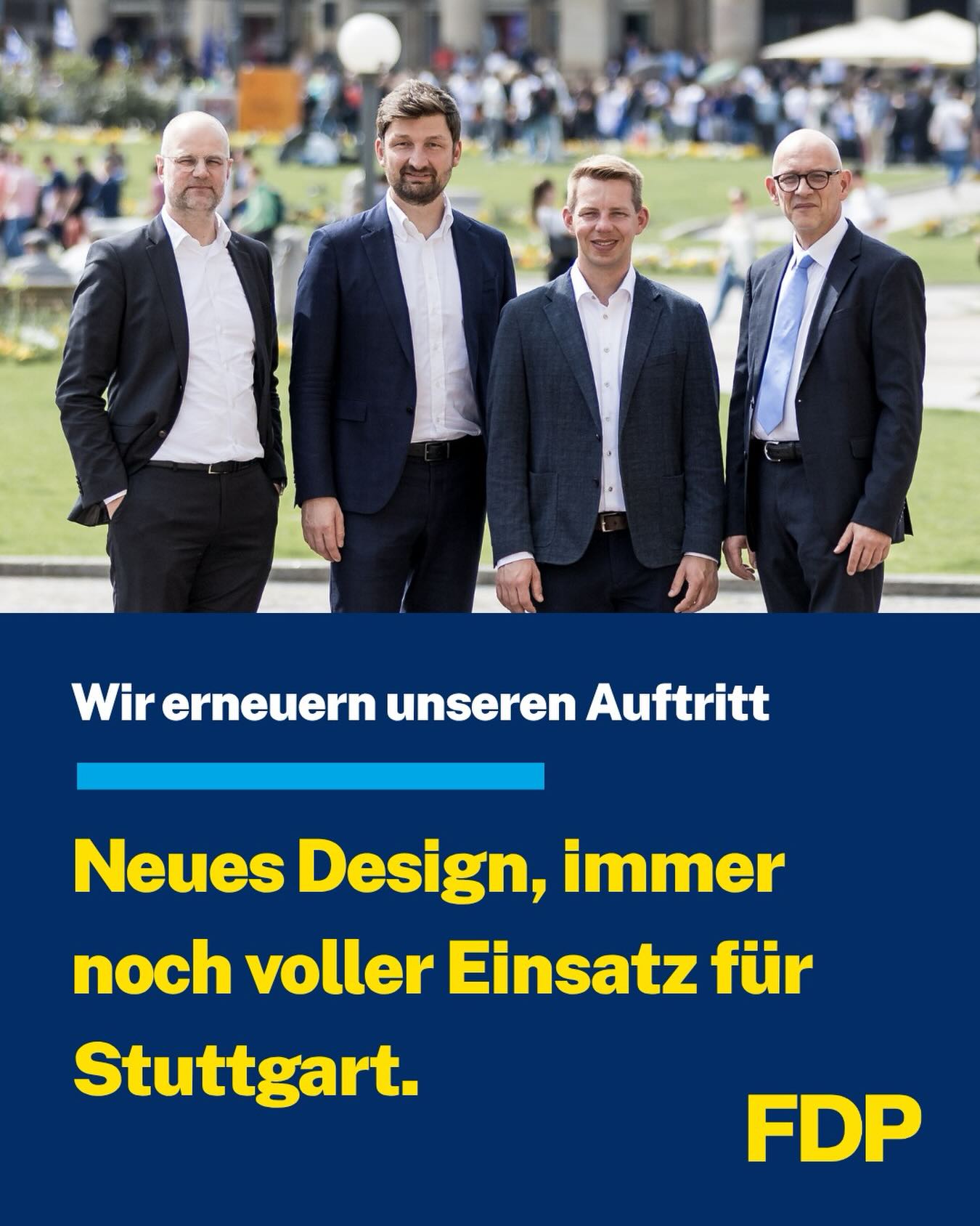 Mit frischem Anstrich und vollem Einsatz für Stuttgart💛
Wir haben euch nicht vergessen! Es war einige Zeit ruhiger auf unseren Kanälen, aus einem einfachen Grund: die Bundespartei und daher auch wir haben uns einen neuen Anstrich verpasst🖌️
Ab heute geht es weiter mit neuen Farben und gewohntem liberalem Einsatz für unsere Stadt!
Was haltet ihr von den neuen Farben? Vermisst ihr das Magenta? Schreibt es uns in die Kommentare⬇️
#stuttgart #fdp #gemeinderat #corporatedesign