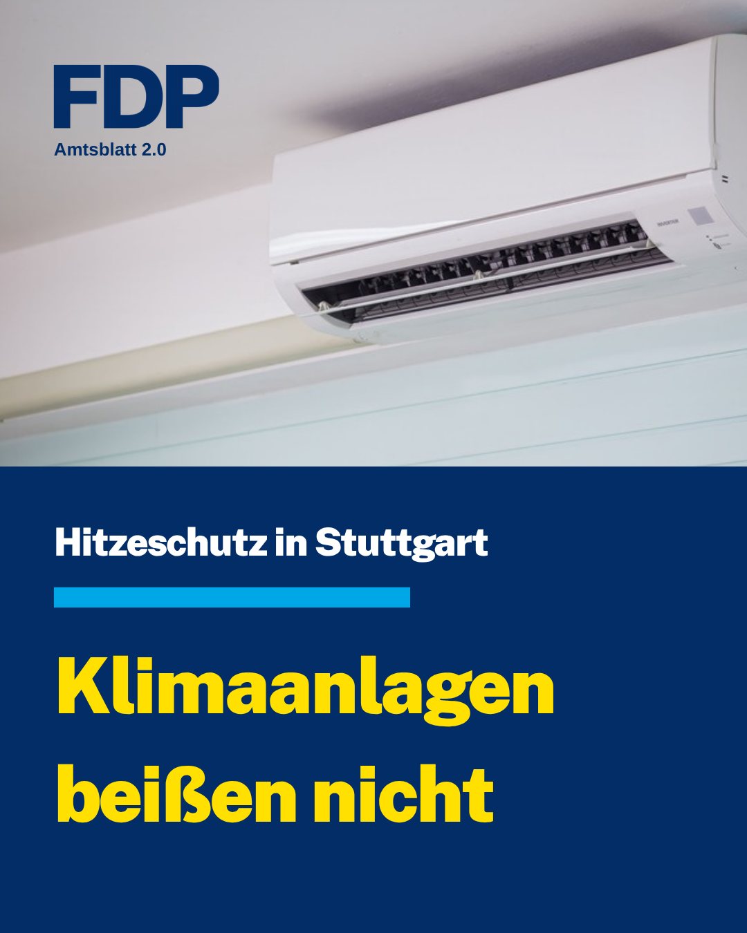 Klassenzimmer bei 35 Grad – und die Klimaanlage bleibt tabu. 🌡️
Wochenlange Hitzephasen haben es diesen Sommer wieder gezeigt: Beim Hitzeschutz in Stuttgart hakt es. Die Klimaanlage wäre ein wirksames Mittel dagegen, wird aber in vielen politischen Kreisen aus ideologischen Gründen blockiert. Wir fordern jetzt ein Umdenken hin zu Maßnahmen, die tatsächlich wirken.
🌡️ Über 35 Grad: So heiß werden Klassenräume und Krankenhauszimmer ohne wirksamen Hitzeschutz.
❄️ Klarer Antrag: Öffentliche Gebäude für Schulen, Verwaltung und Gesundheitsversorgung sollen bei Neubau und Sanierung künftig mit Klimaanlagen geplant werden.
🔌 Gleiches Recht für alle: Wärmepumpe, E-Bike und E-Auto gelten als unproblematisch – die Klimaanlage verdient dieselbe Offenheit.
Hitzeschutz für vulnerable Menschen ist eine städtische Pflichtaufgabe, kein Ideologiethema.
👉 Sollten öffentliche Gebäude in Stuttgart künftig verpflichtend klimatisiert werden?
#FDPStuttgart #Hitzeschutz #Klimaanlage #Kommunalpolitik
